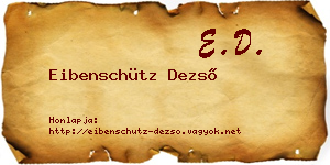 Eibenschütz Dezső névjegykártya